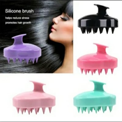 Picture of Hair Wash Brush Scalp Massage Silicone Head Haircare Massager Comb (Multiple Colors)