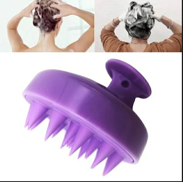 Picture of Hair Wash Brush Scalp Massage Silicone Head Haircare Massager Comb (Multiple Colors)