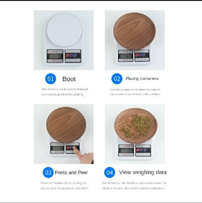 Picture of Kitchen Scales Digital Balanca Food Scale High Precision Kitchen Electronic Scale 10kg Digital Baking Food Scale - Weight Machine Digital - White