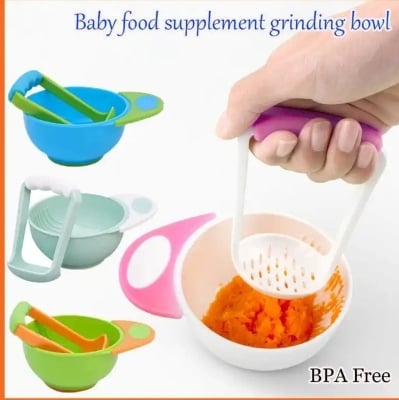 Picture of Baby Food Grinding Mash Bowl for Homemade Baby Food (Mesh BATI) - Multicolor