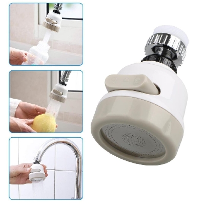 Picture of Multifunctional Kitchen Faucet Tap with Water Purifier - 360° Rotating, 3-Level Water Flow, Filtered Water Tap - Off White