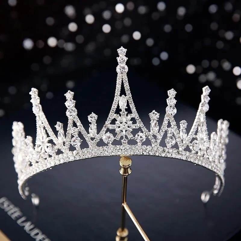 Picture of Queen Hijab Crown/Princess Crown/Paris Crown Wedding Bride Crown Headwear Valentine's and Birthday Gift - Silver