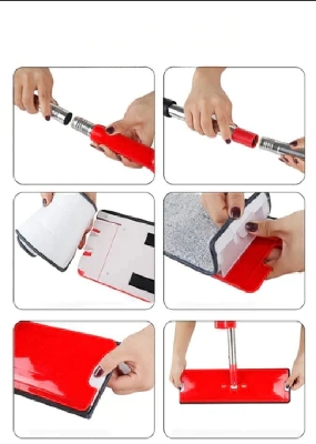 Picture of High Quality 360 Degree Rotating Spin Mop with Floor Cleaning Easy to Use And Maintain - Refine and Excellent - mop - Red
