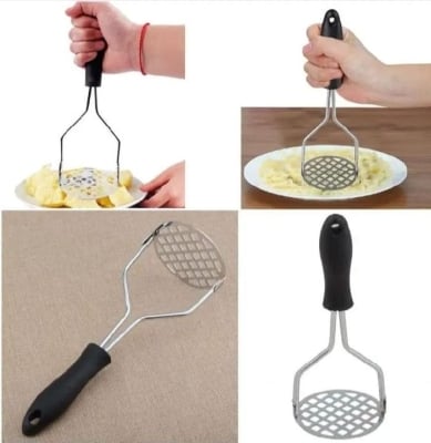 Picture of Stainless Steel Potato Masher With Plastic Handle, Food Press For Fruit And Vegetable - Vegetable Cutter