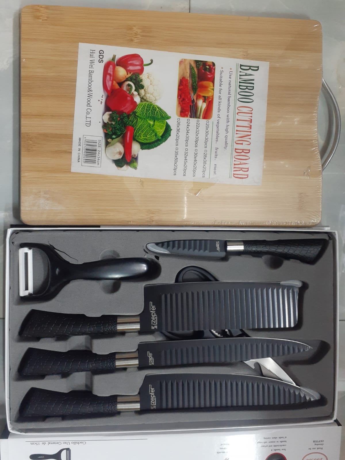 Picture of All In One Combo Set Zepter Sharpner Cutting Board - Combo Set
