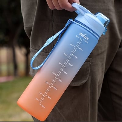 Picture of High Quality 1L Water Bottle Purple Blue Pink Black Color Trending Water Bottle