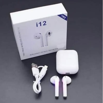 Picture of i7S TWS Double Dual Mini Wireless 4.1 Bluetooth Earphone With Power Case - White - Bluetooth Headphone - Air Buds - Tws - Bluetooth Headphone