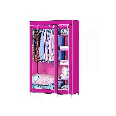 Picture of Cloth Rail Wardrobe With Protective Cover - Multi Color - Wardrobe - Multicolor