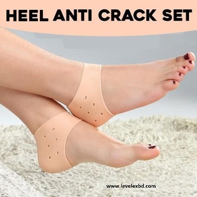 Picture of Anti Heel Silicone Heel Anti Crack Vented Moisturizing Silicone Heel Socks for Swelling, Pain Relief, Foot Care Ankle Support Pad (Skin Color) Silicon Heel Pad For Men & Women