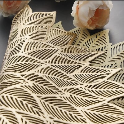 Picture of Elevate Your Dining Setting With 6 Pcs Squickle Golden And Silver Dining Table Placemat - Washable Table Mats - Multicolor