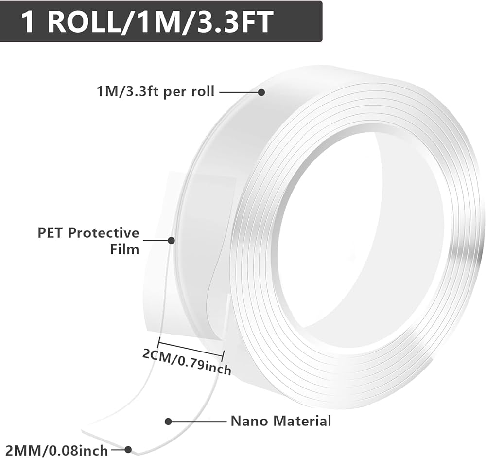 Picture of 1M/3M/5M 2CM/3CM Wide Clear Nano Double Side Adhesive Tape - Nano tape