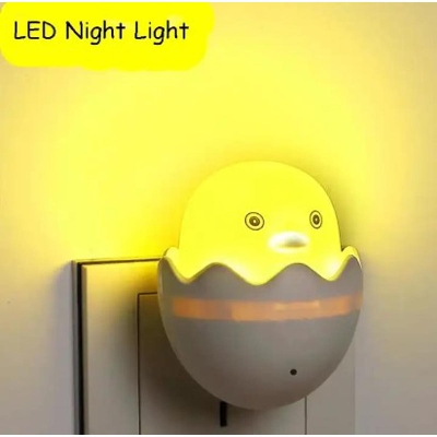 Picture of EU Plug Duck Mushroom Wall Socket Light-Control Sensor LED Night Light Bedroom lamp