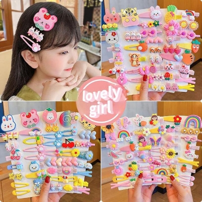 Picture of 14 Pcs Korean Hair Clip Set Baby Girl Hair Clip Set