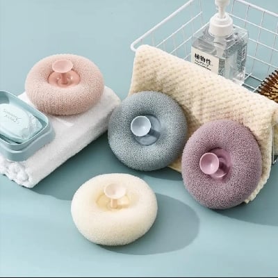 Picture of shower puff pure bath pouf luxurious exfoliation sponge for smooth skin (1 Pcs)