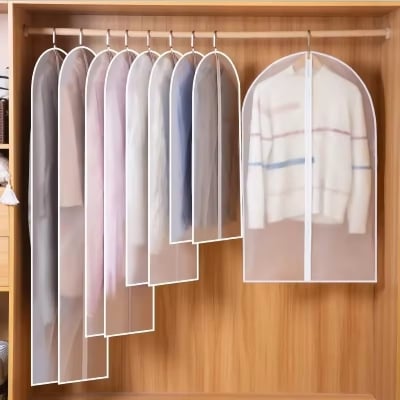Picture of Dustproof Blazer Cover Bag, Dustproof Cloth Cover For Blazer, Jacket - White-60*100CM