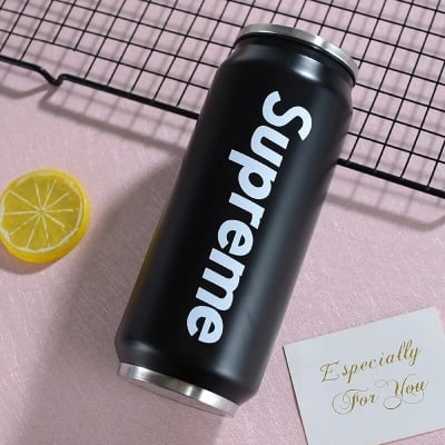 Picture of 500ml stainless steel Vacuum Supreme Cans Unique Design Water Bottle - Black