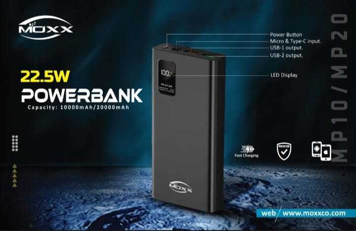 Picture of MOXX 22.5W Fast Charging 20000 Power Bank (MP-PB20)