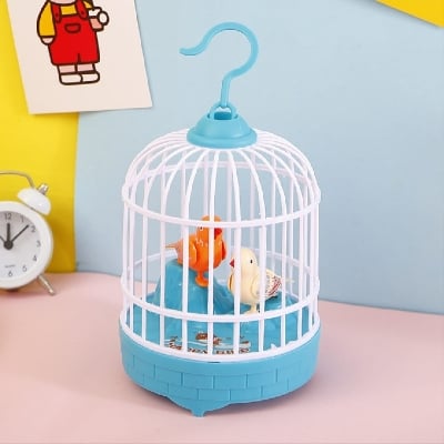 Picture of Singing and Talking Chirping Toy Bird Interaction for Office Preschool Home Decor Talking Bird - Multicolor