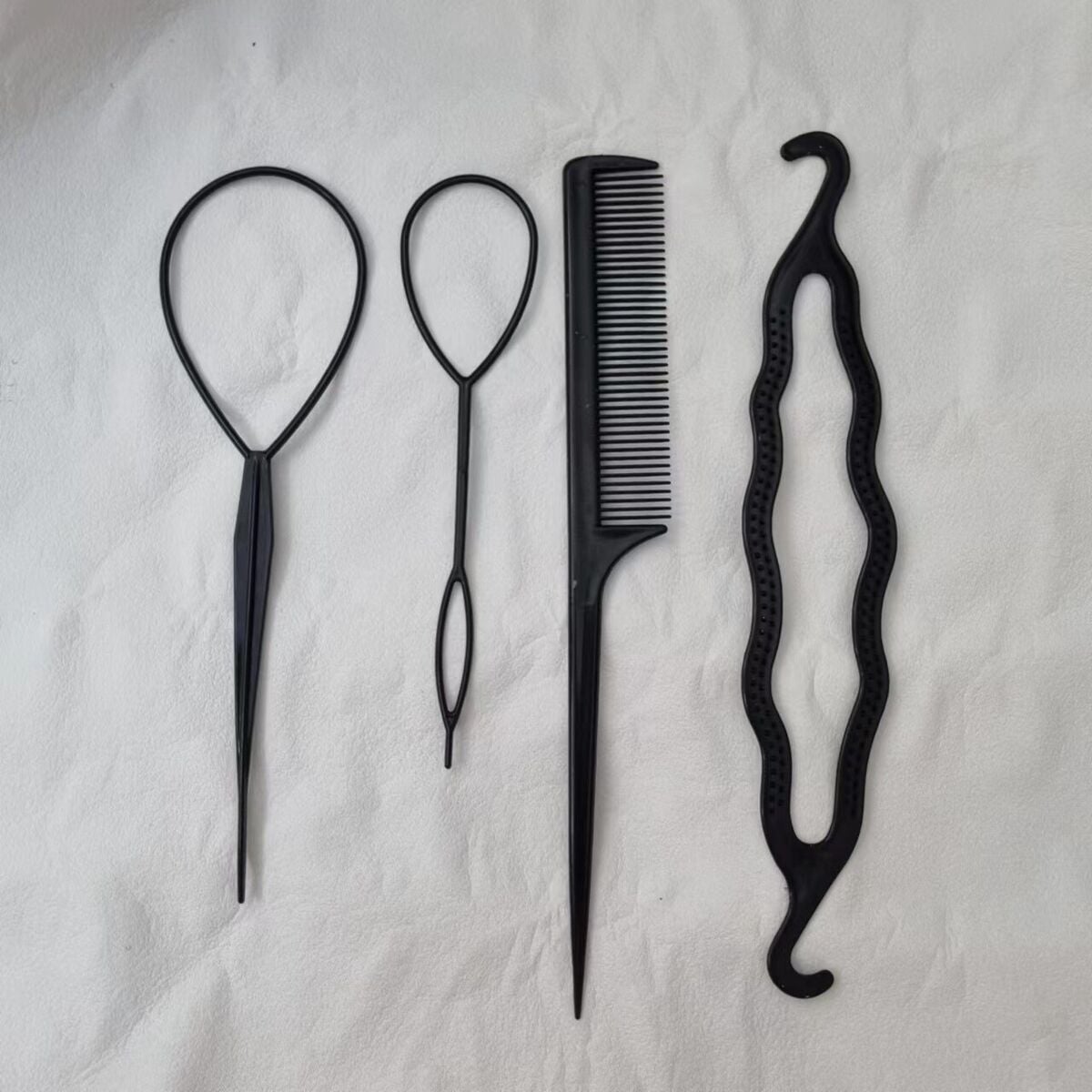 Picture of 4 pcs Hair French Braid Topsy Tail Clip Styling Stick Bun Maker Tool Beauty