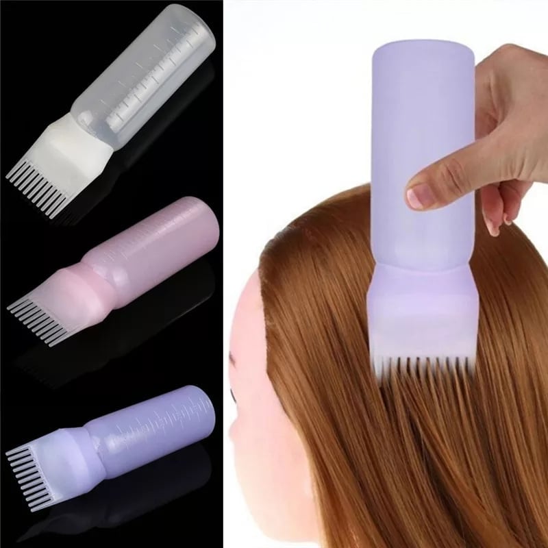 Picture of Multi-functional Hair Dyeing Treatment Oil Cream Shampoo Bottle Oil Coloring Dispensing Applicator Brush Tip Bottle