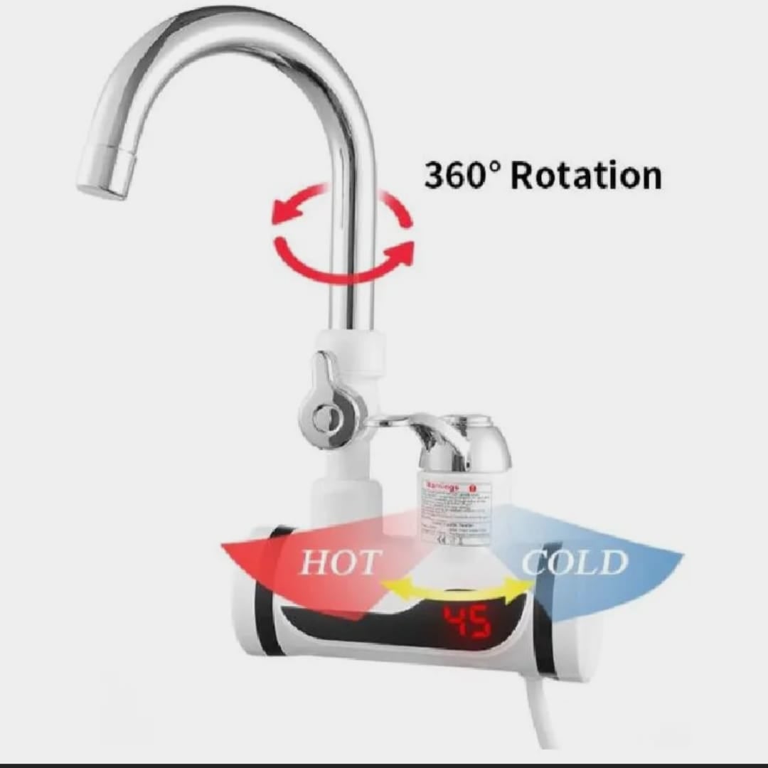 Picture of Wall Mounted Hot Water Tap / Instant Water Heater with led Display Powerful & Safe