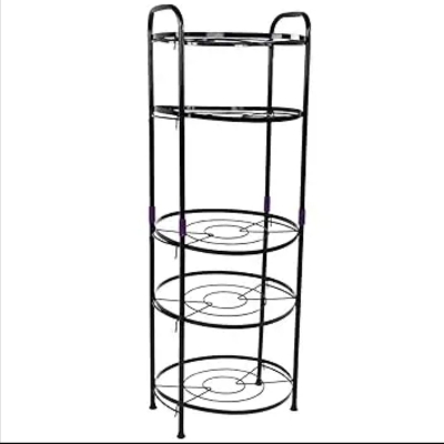 Picture of 5 Layer Metal Kitchen Pot Stand Rack Pan Rack Organizer - Black