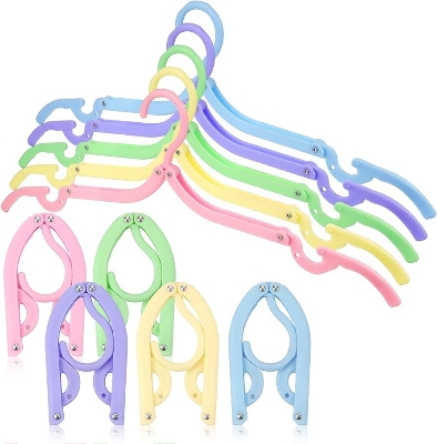 Picture of 5 pcs - Portable Folding Clothes Hangers Travel Accessories Foldable Clothes Drying Rack for Travel - Hanger - Multicolor