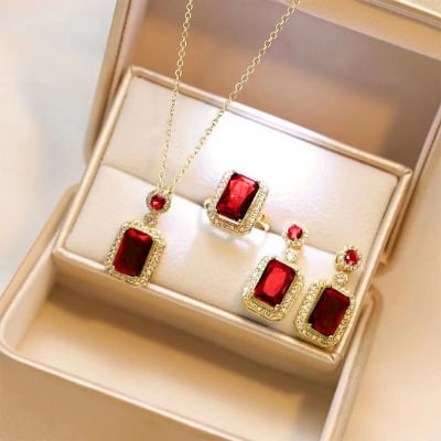 Picture of Double Stone luxury Clavicle Chain Design Neckless for Stylish Girls or Women 100& Color Guarantee Place of Origin: Zhejiang, China