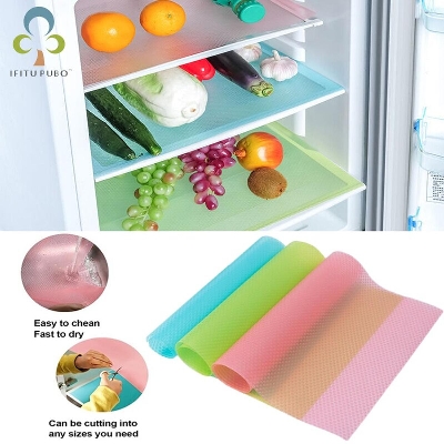 Picture of 3pcs Refrigerator Pad Antibacterial Antifouling Mildew Moisture Pad Waterproof Refrigerator Mats