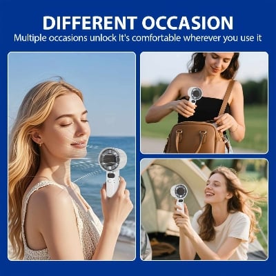 Picture of Mini Hand Fan Portable Mini Usb Mini Pocket Rechargeable Handheld Fan moon bright
