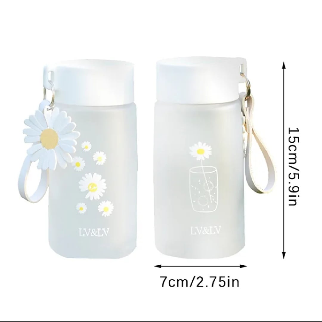 Picture of 450ml Plastic Water Bottles Daisy Bottle Outdoor Sports Water Cup Water Mug Student Portable Mug