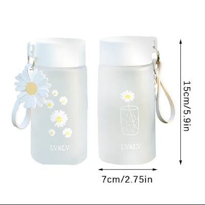 Picture of 450ml Plastic Water Bottles Daisy Bottle Outdoor Sports Water Cup Water Mug Student Portable Mug