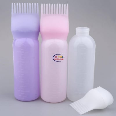 Picture of Multi-functional Hair Dyeing Treatment Oil Cream Shampoo Bottle Oil Coloring Dispensing Applicator Brush Tip Bottle