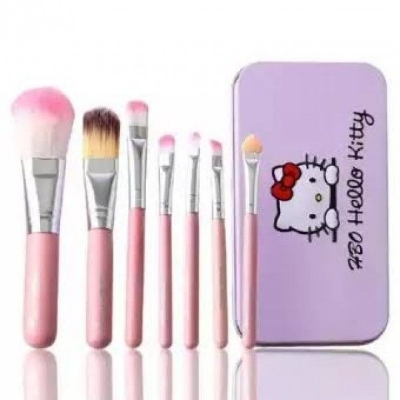 Picture of Hello Kitty Makeup Fever Mini Brush Set (Pink) 7pcs