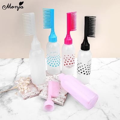 Picture of Multi-functional Hair Dyeing Treatment Oil Cream Shampoo Bottle Oil Coloring Dispensing Applicator Brush Tip Bottle
