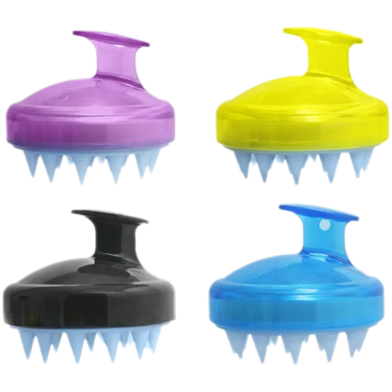 Picture of Hair Wash Brush Hair Scalp Massage Brush Silicone Head Anti Dandruff Shampoo Haircare Massager Combs