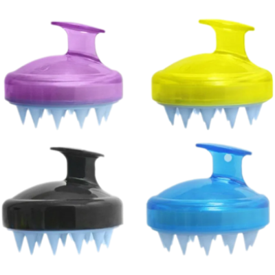 Picture of Hair Wash Brush Hair Scalp Massage Brush Silicone Head Anti Dandruff Shampoo Haircare Massager Combs