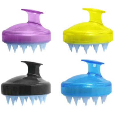 Picture of Hair Wash Brush Hair Scalp Massage Brush Silicone Head Anti Dandruff Shampoo Haircare Massager Comb