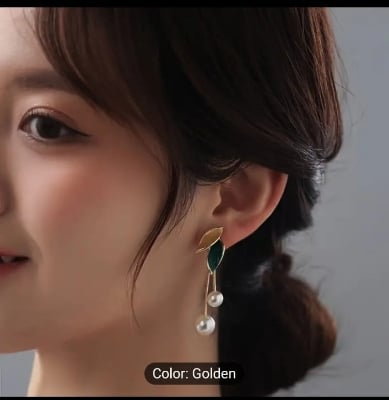 Picture of Trendsetter -Leaf Exquisite Jewelry Lightweight Long Lasting Ear Studs for Dating 1 Pair Women Stud Earrings
