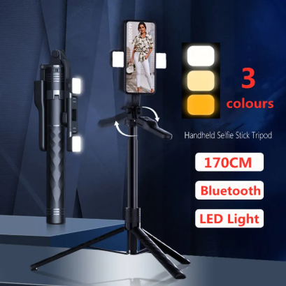 Picture of K28 Long Wireless Selfie Stick Tripod Stand for Mobile Phone Detachable Bluetooth Control Remote with Handeld Stabilizer For Smartphones TIKTOK Shooting Live