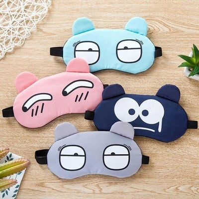 Picture of Sleeping Eye Mask Soft Padded Sleep Travel Shade Cover with Cooling Gel Pad Travel Rest Eye Shade Cover