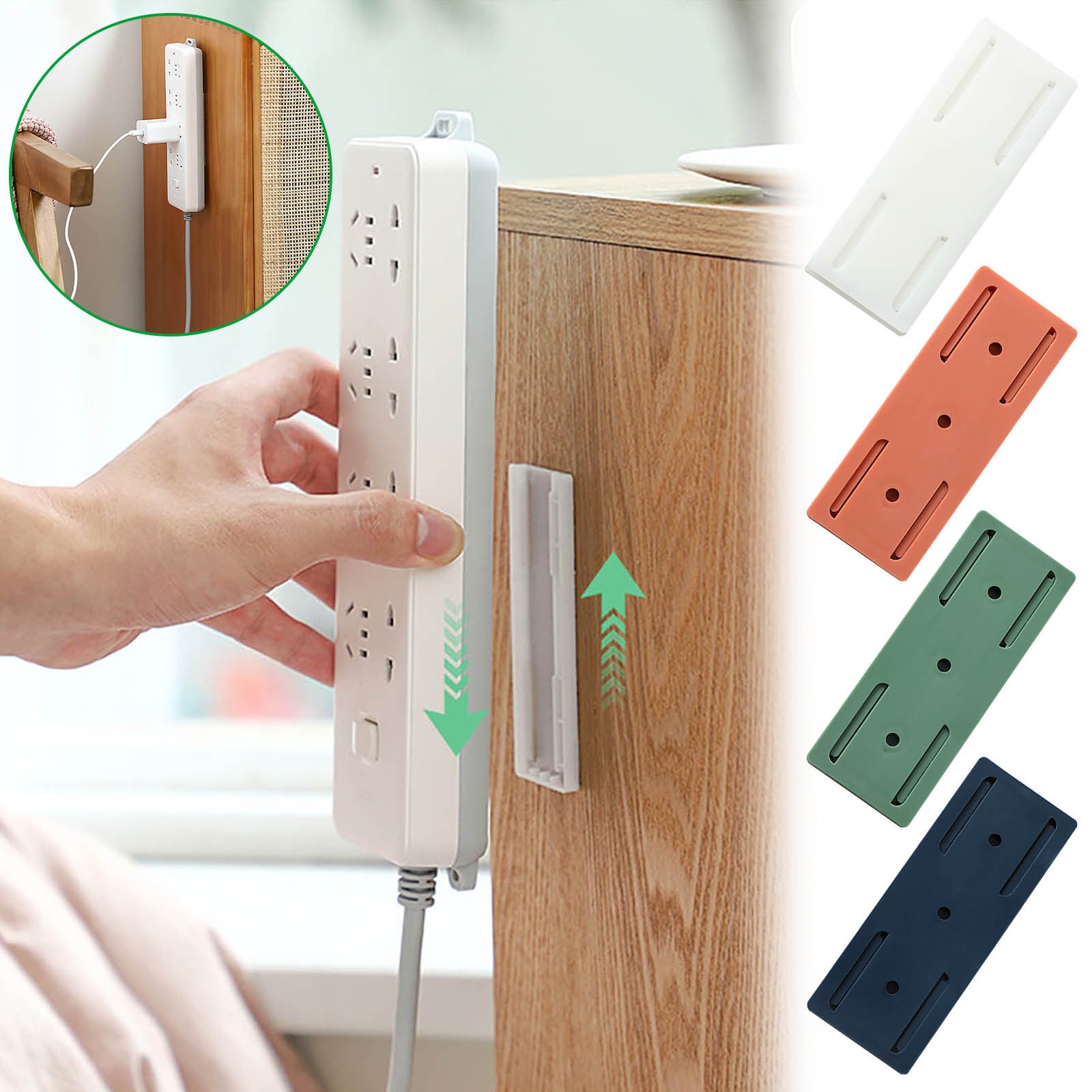 Picture of Socket Holder Plug Fixer Wall-mounted Power Strip Holders Sticker Holder