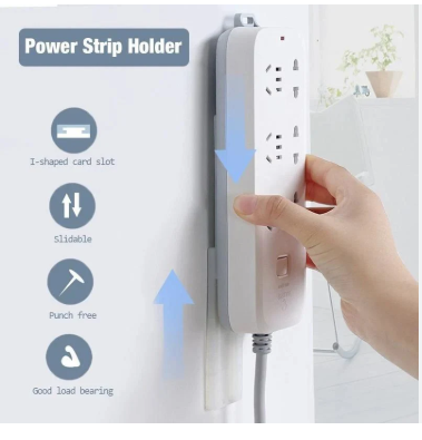 Picture of Socket Holder Plug Fixer Wall-mounted Power Strip Holders Sticker Holder