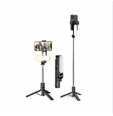 Picture of L15 Selfie Stick with Fill Light Foldable Mini Tripod Photo Live Wireless Bluetooth Remote Shutter for IOS Android Smartphones