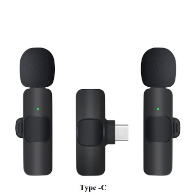 Picture of K9 Wireless Dual Microphone Professional Lapel Lavalier Microphone Remove Noise For Type C+Apple