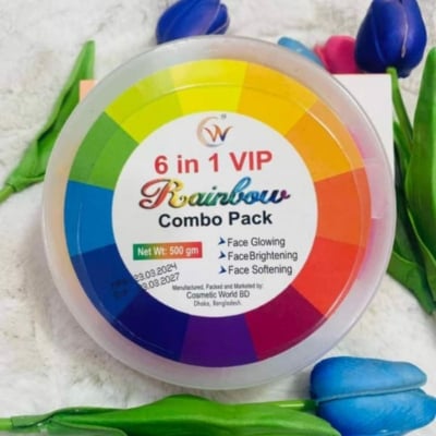 Picture of 6 in 1 Vip Rainbow Combo Face Pack - 500 gm