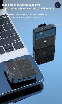 Picture of SX9 Wireless Microphone for Type C & 3.5mm Dual Microphone
