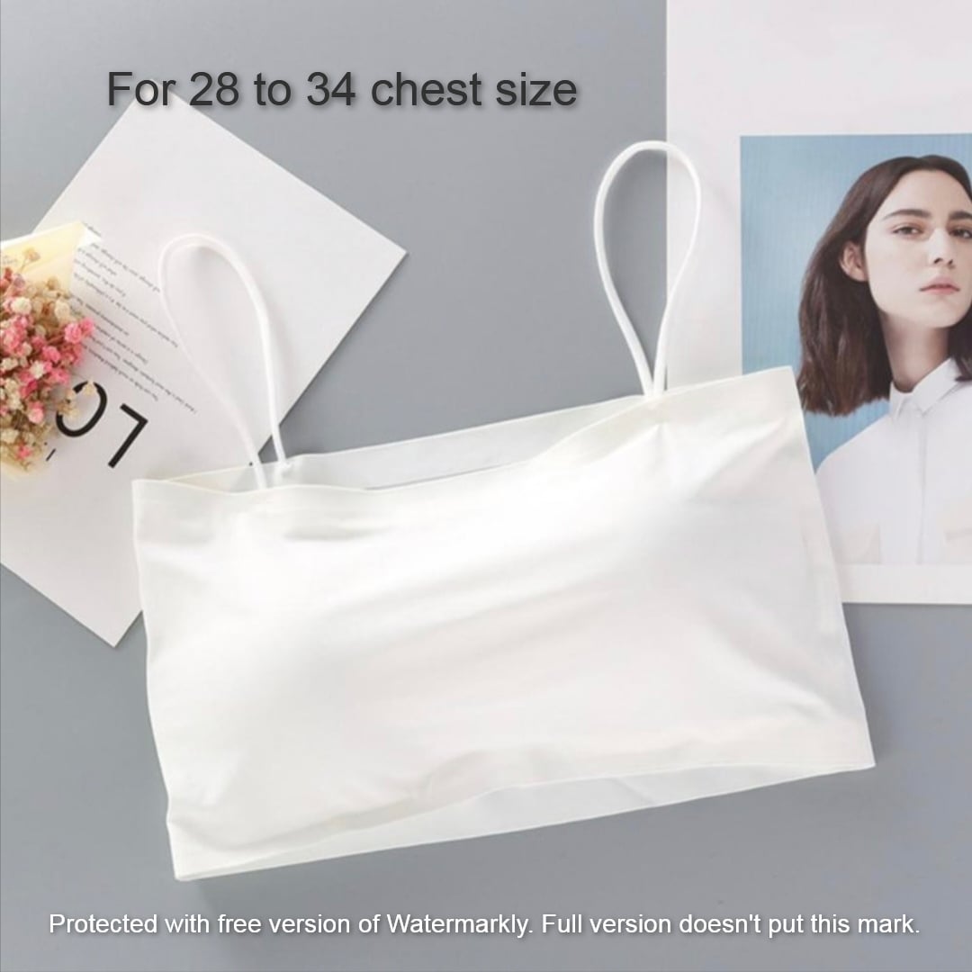 Picture of Comfortable Slim belt stylish pad removable Ice Silk Slim Strap Padded Bra-One piece Bra For Girls