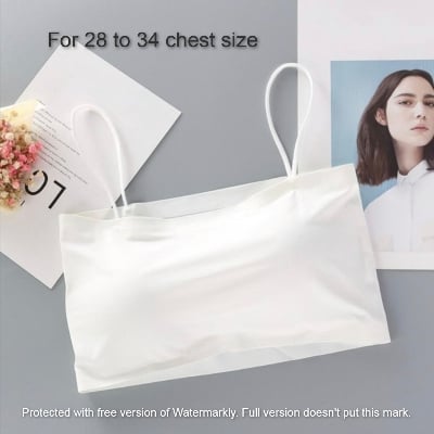Picture of Comfortable Slim belt stylish pad removable Ice Silk Slim Strap Padded Bra-One piece Bra For Girls