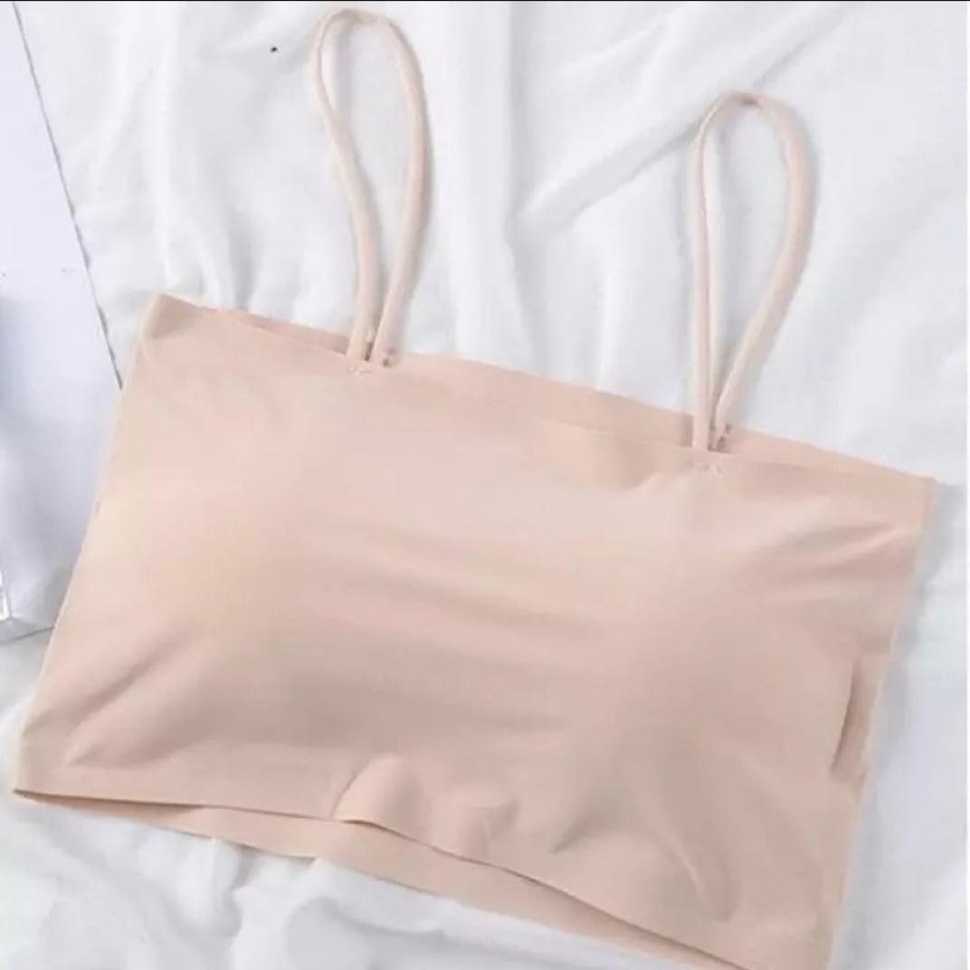 Picture of Comfortable Slim belt stylish pad removable Ice Silk Slim Strap Padded Bra-One piece Bra For Girls